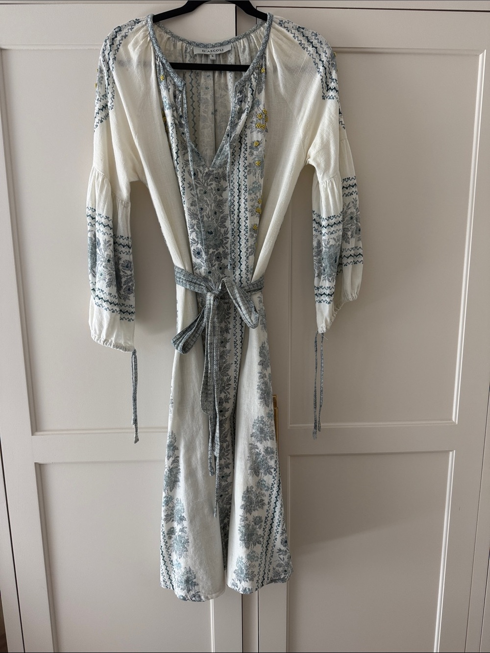 D’ascoli midi tunic dress with embroidery size small
